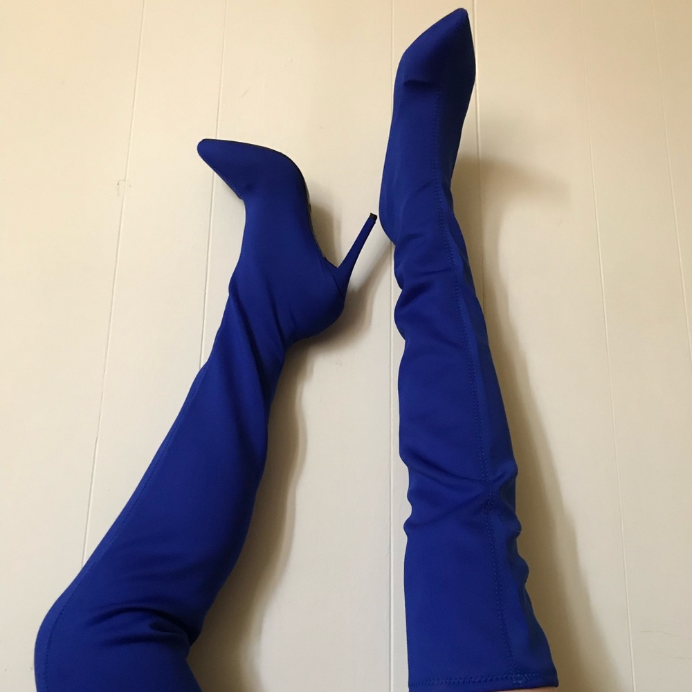 Royal Blue Kneehigh Boots